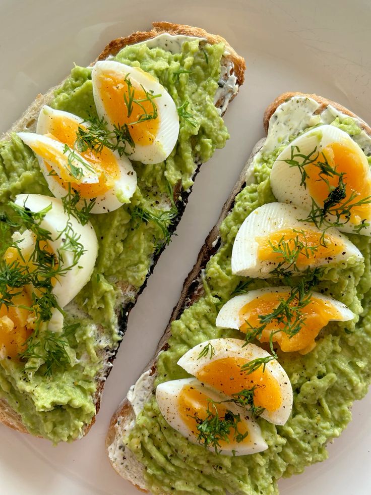 Creamy avocado and soft-boiled egg yolk toast